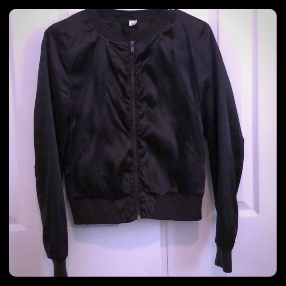 Black bomber jacket